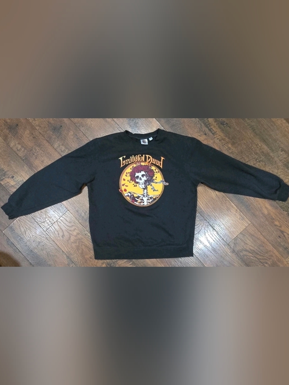 Grateful Dead Sweatshirt Kids  Black Bertha Skeleton Crewneck - Size XL